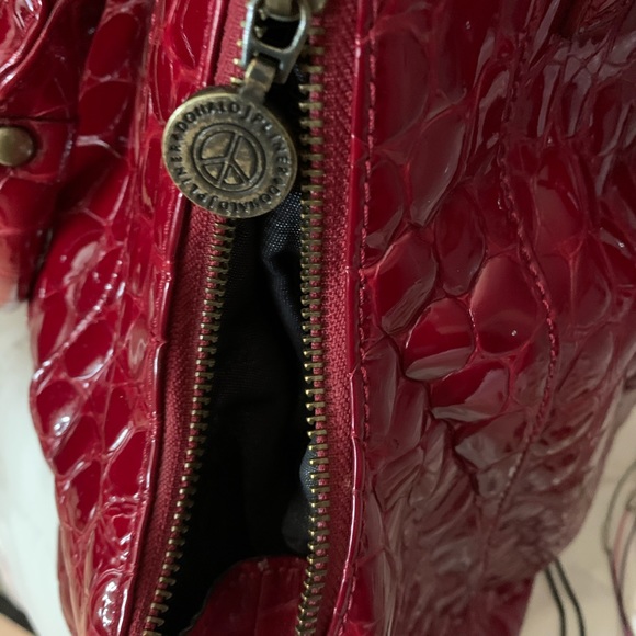 Donald J Pliner Red Patent Leather Hobo - Picture 2 of 8